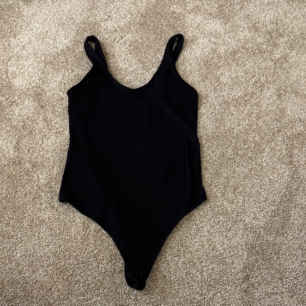 Abercrombie Black Bodysuit with Scoop Neckline